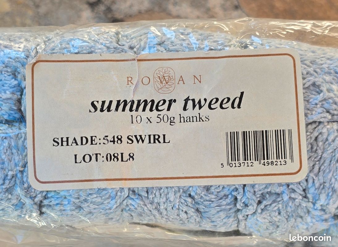 Rowan Summer Tweed bleu ciel x 10 (image 4)