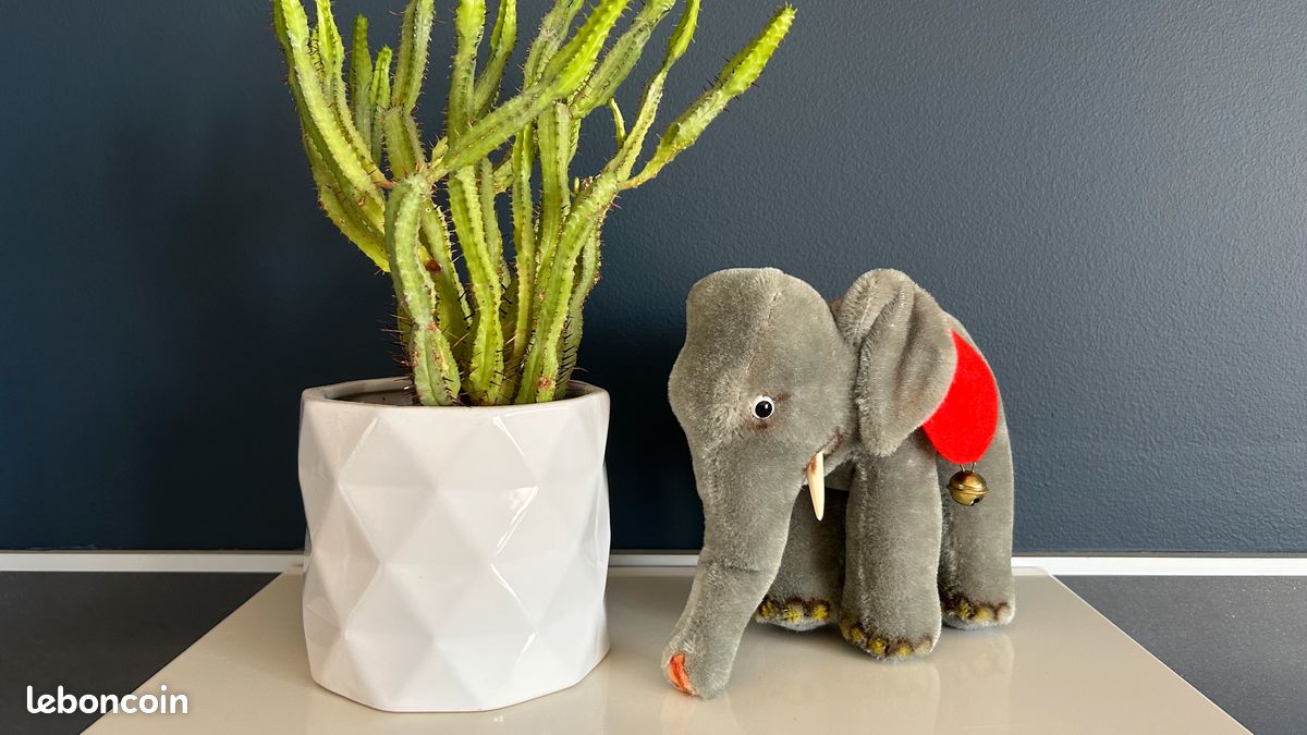 Peluche Jumbo Eléphant STEIFF jouet cirque vintage (image 3)