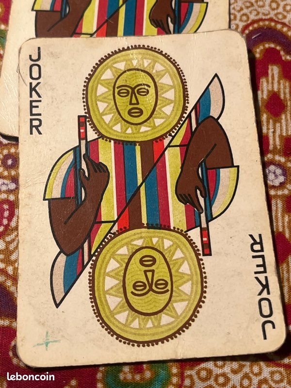 Rare cartes à jouer design, jeu de 54 cartes publicitaire COURVOISIER