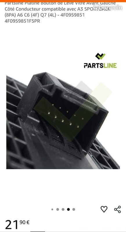 Bouton De Lève-vitre Pour Audi A3, A6, Q7 - Référence OEM 4F0959851, Neuf Avec Garantie 2 Ans - Compatible De Nombreux Modèles