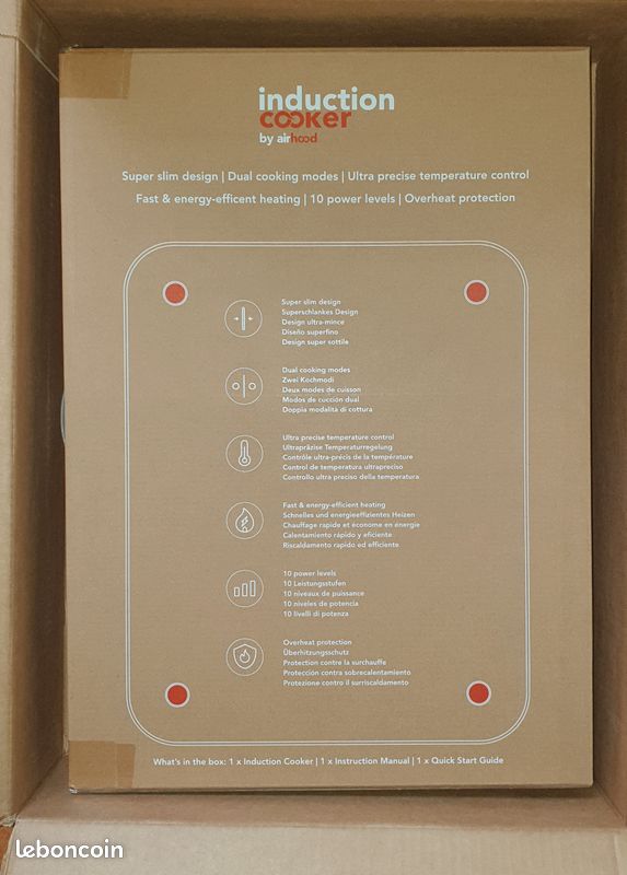 Plaque à Induction Double Portable 3500 W 10 Températures 8 Puissances Minuterie Ecran Led Verrouillage Enfant Noir 77623170