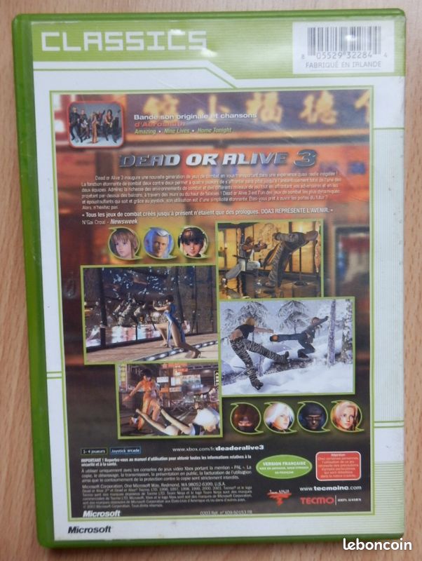 Jeux XBOX Classics : Dead or Alive 3 : Très bon état (image 2)