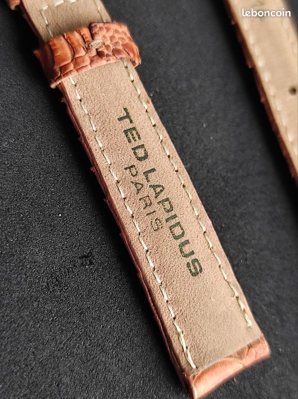 Bracelet montre cuir 14 mm patte de coq cuir de qualité texturé (image 6)