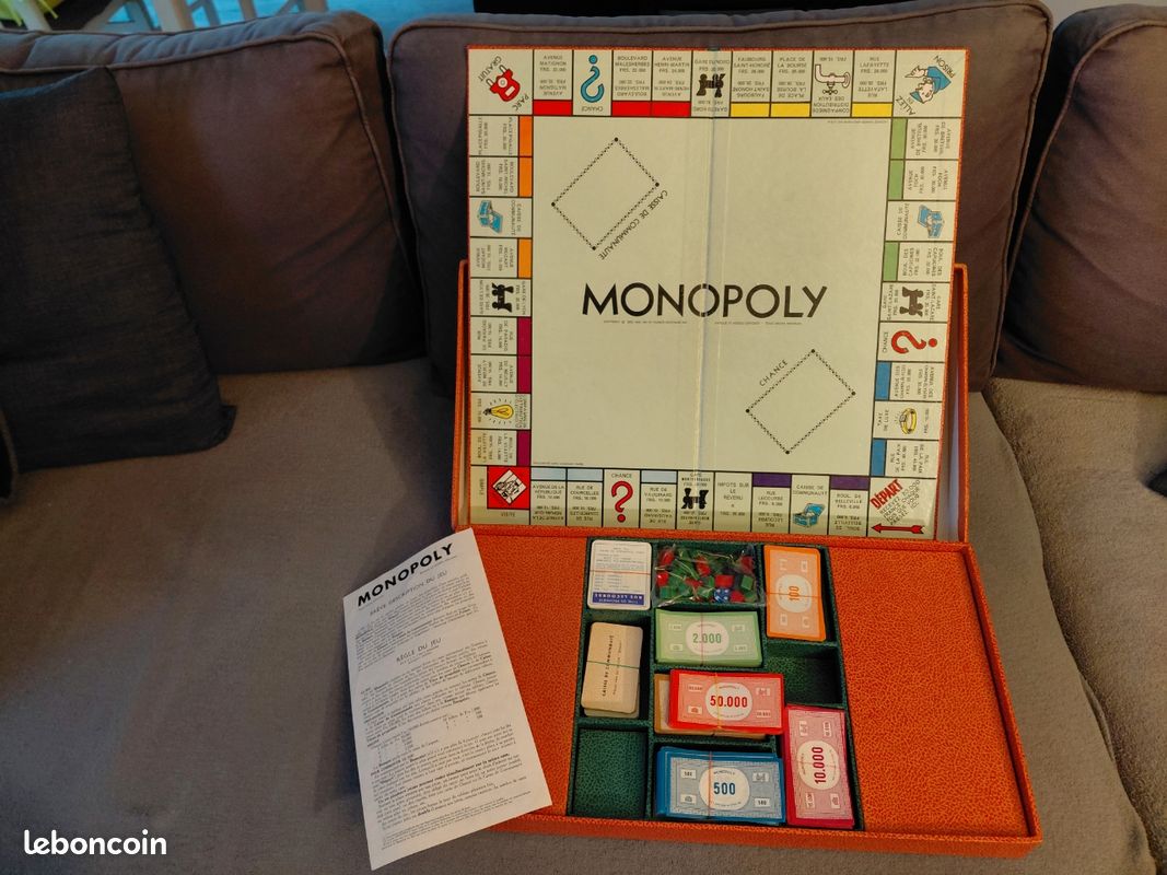 Beau Monopoly de 1961 édition Luxe avec pions métal