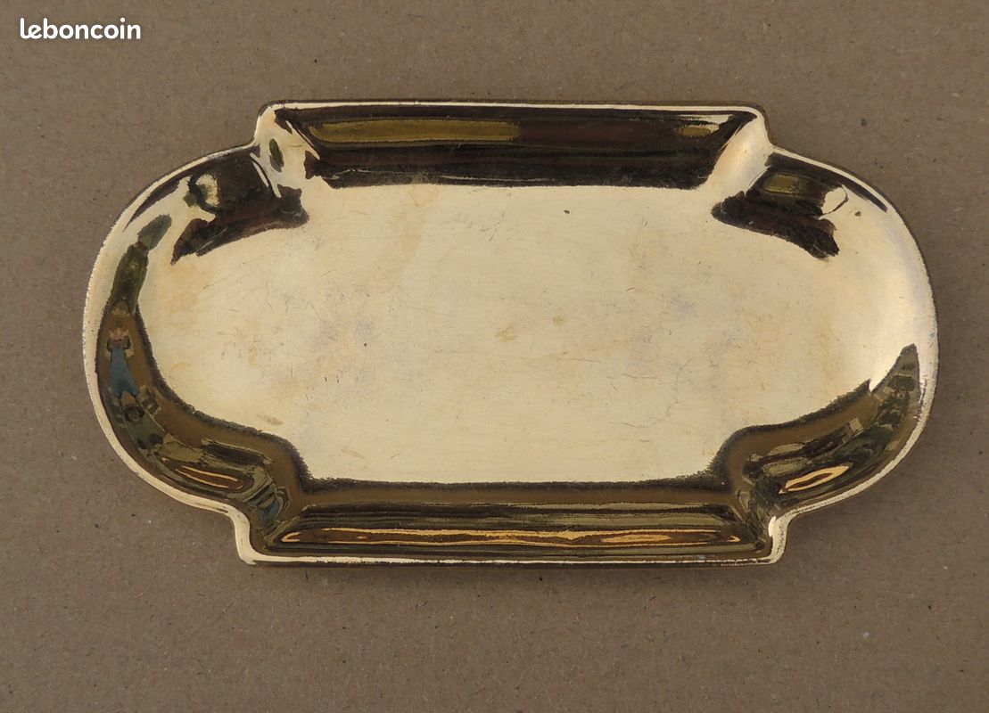 Ancien saleron salière poivrière escargots dorés porcelaine de Paris années 50 (image 4)