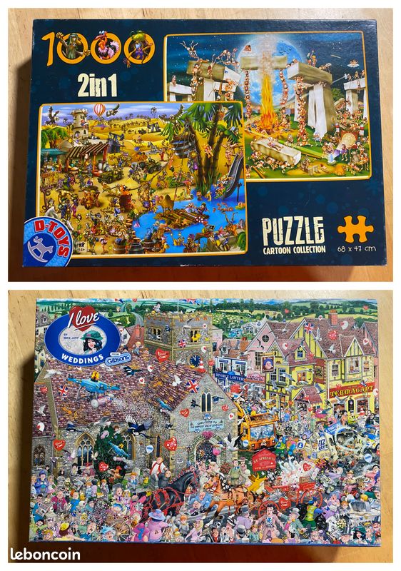 Lot de 3 puzzles 1000 pièces (image 1)