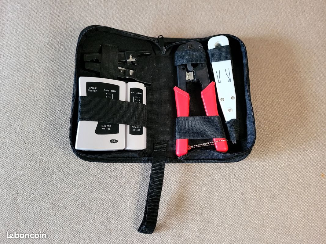 Ensemble jeu d'outils pince rj45 rj11 et testeur cable informatique et réseau telephone (image 4)
