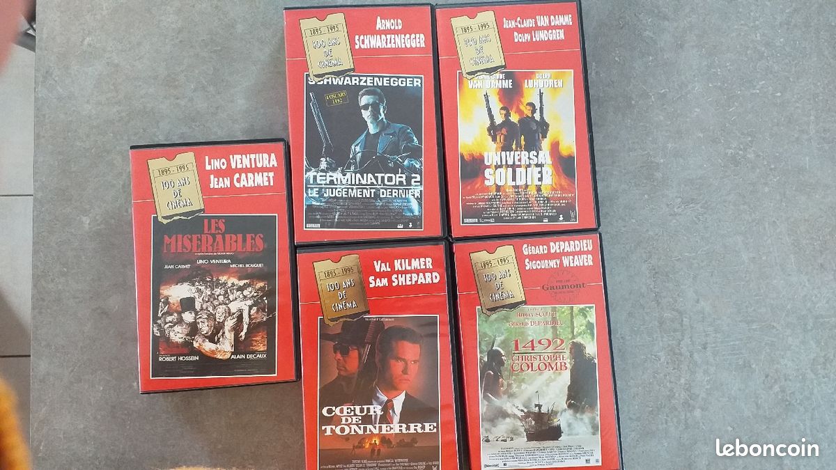 Cassettes vidéo VHS lot de 5 films (les 100 ans du cinéma) (image 2)
