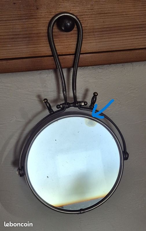 Miroir De Maquillage Et Barbier 41x25 Cm - Mousse PP Noir - Neuf