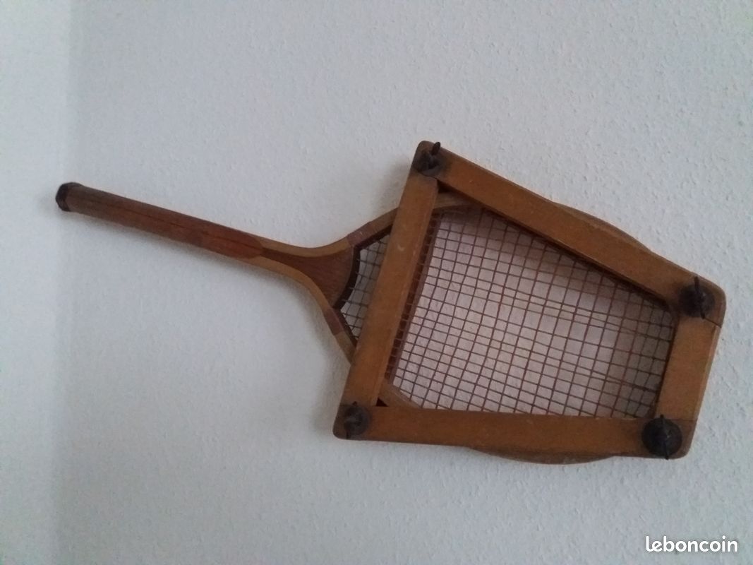 Ancienne Raquette De Tennis Flash En Bois – Décorative Vintage