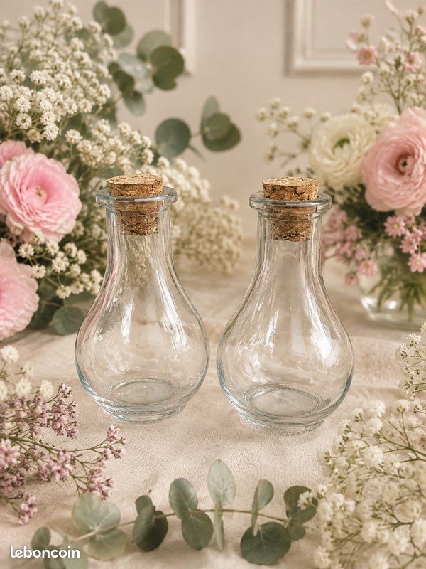Fiole en verre bouchon liège (image 1)