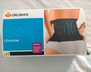 Ceinture Lombaire Orliman L'Evolutive - Soutien Dos Hernie - Noir Unisexe - Neuf