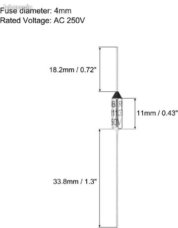 Fusible Thermique 10A/250V AC - Seuil 113°C | Protection Surchauffe Appareils Électriques