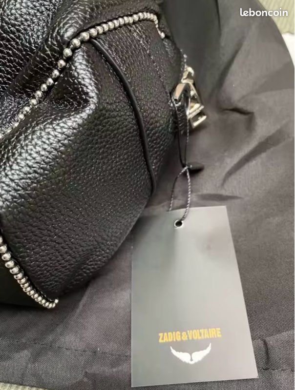 Sac En Bandoulière Sunny En Cuir Noir - Zadig & Voltaire - Neuf Avec Légers Défauts
