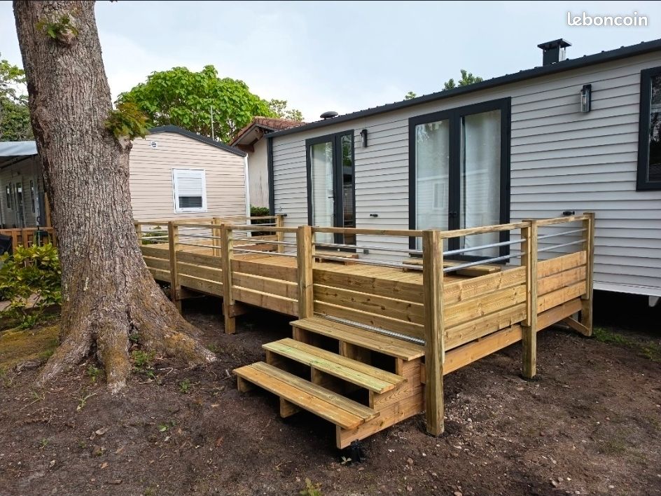 Mobil home résidentiel 2ch tout inclus sur camping bord de lac et plage (image 2)