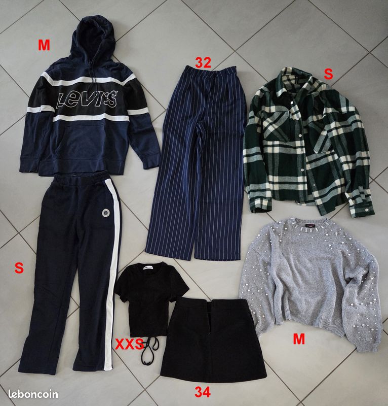Lot De Vêtements Fille 14 Ans / Taille XS / 34 - Multicolore, Occasion En Bon état