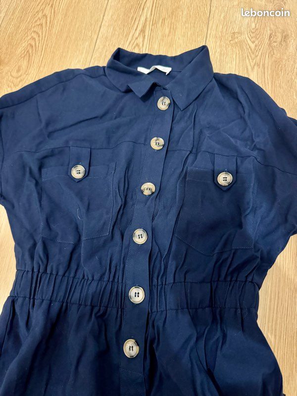 Robe courte mango bleu marine (image 2)