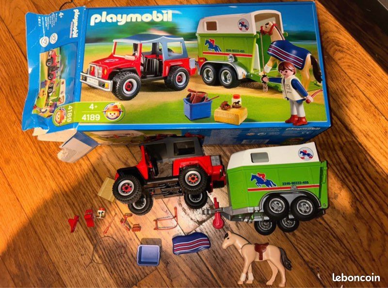 Playmobil van équitation cheval cavalier (image 1)