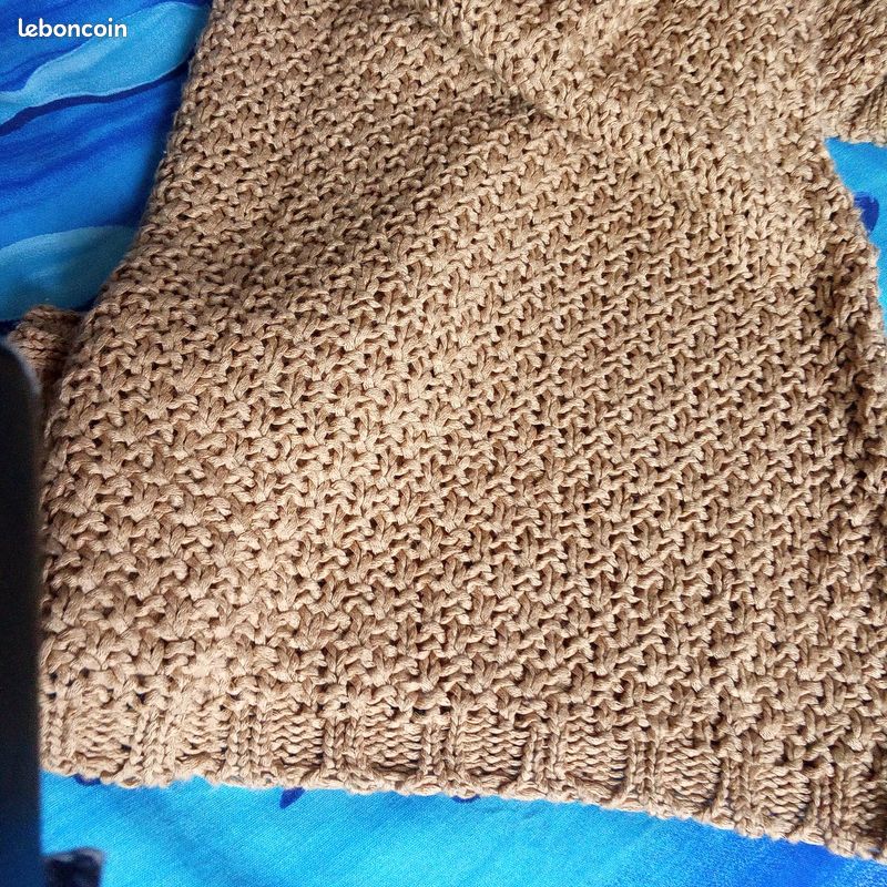 Pull épaules Froides Next - Maille Ouverte Crochet Ocre - Taille 18 - Neuf Avec étiquettes