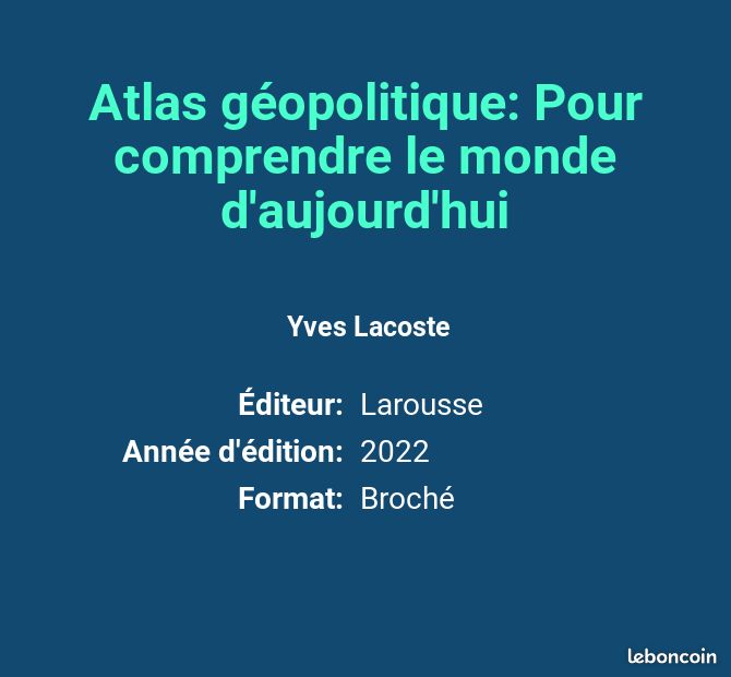 Atlas géopolitique: Pour comprendre le monde d'aujourd'hui - Yves Lacoste (image 2)