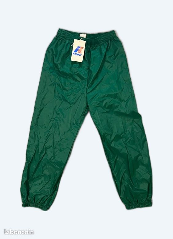 Pantalon De Sport K.WAY Imperméable – Couleur Vert Paon, Taille T.S – Neuf