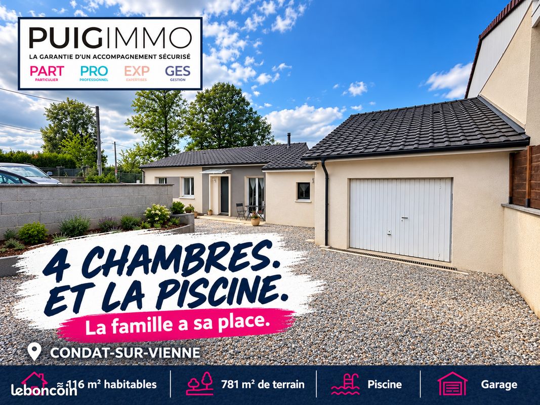 Maison 5 pièces 116 m² · à Condat-sur-Vienne · 116 m² · 266 000 €