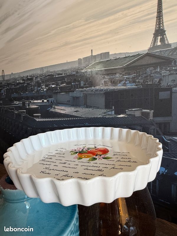 Moule Tarte aux pommes avec recette & dessin 29 cm - Made in France  - TBEG (image 5)