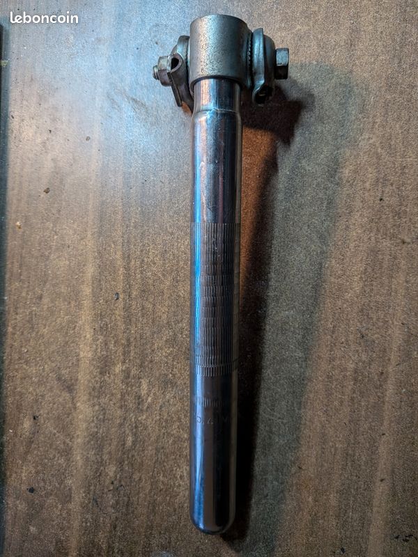 Tube de selle de vélo en acier 25,4 mm avec angle déporté