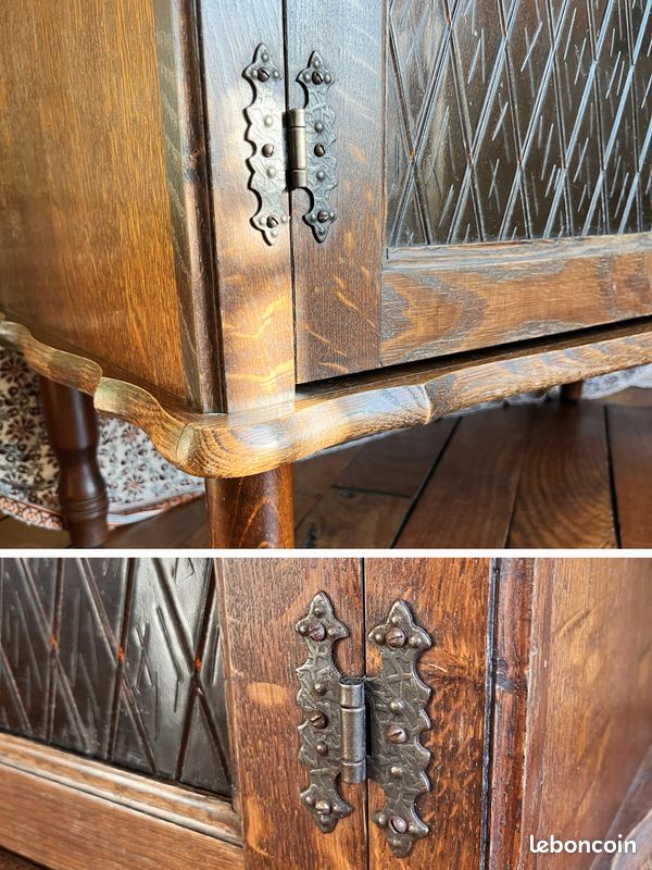 Ancien Meuble De Pêche En Bois à 2 étages - Marque Pezon Et Michel (Bretton) - Occasion