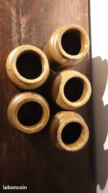 Lot de 5 pots à moutarde marron (image 3)