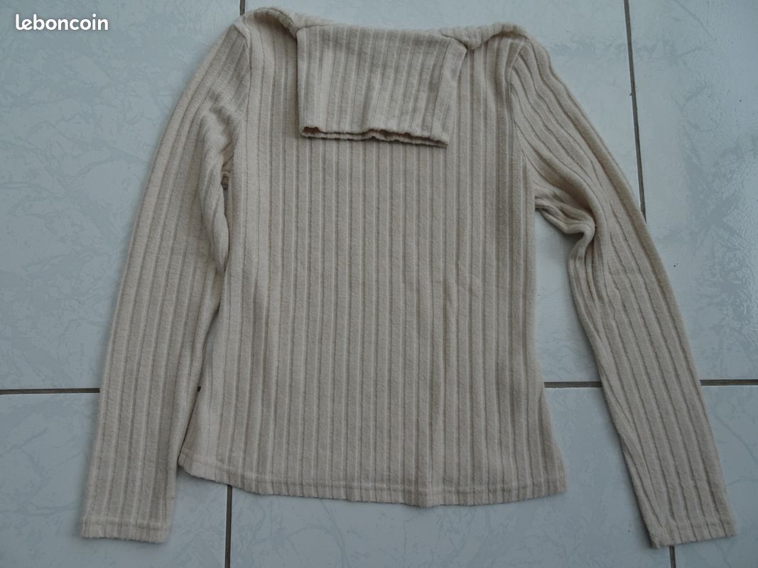 Haut col roulé beige Shein femme (image 1)