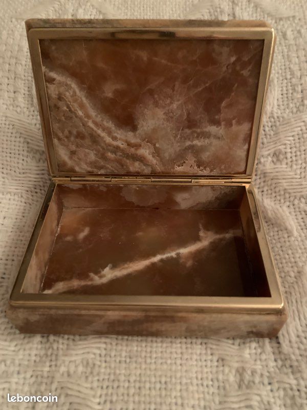 Boîte à Bijoux En Onyx - Occasion, Écrins à Bijoux En Pierre Noire