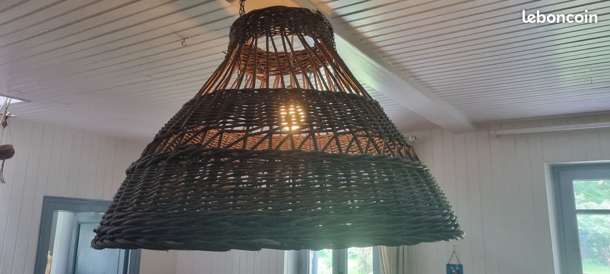 Plafonnier rotin (image 1)