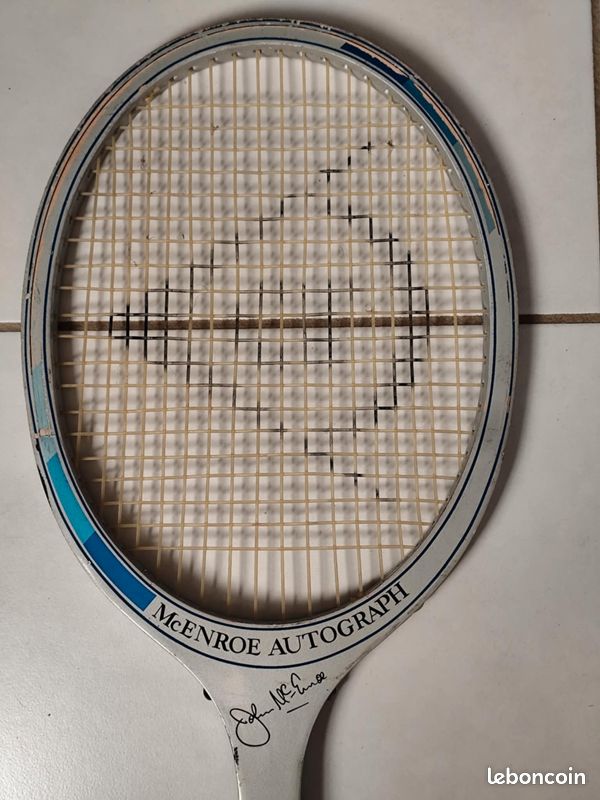 Raquette De Tennis Vintage Dunlop John McEnroe 26 - Bois - Taille De Poignée 4" - Neuf Scellée