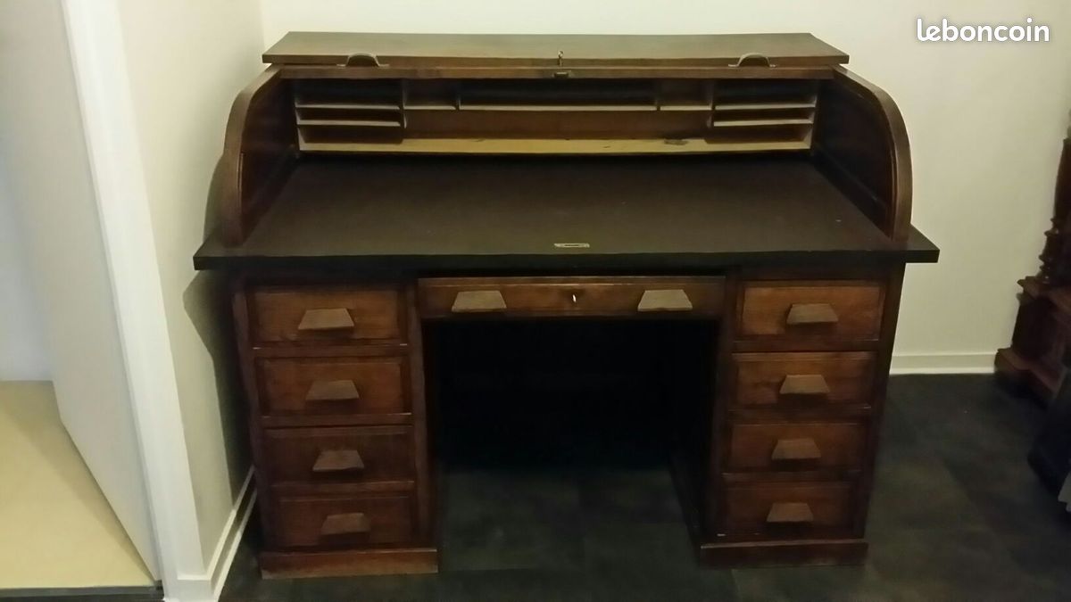 Bureau a cylindre en chène (image 3)