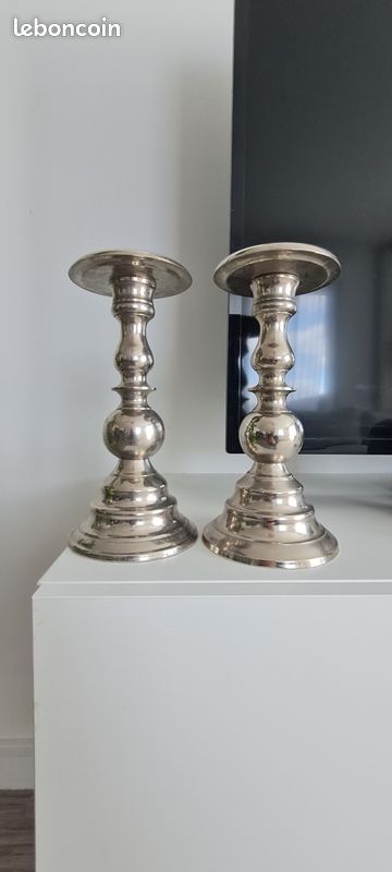 Hauts bougeoirs en aluminium (lot de 3