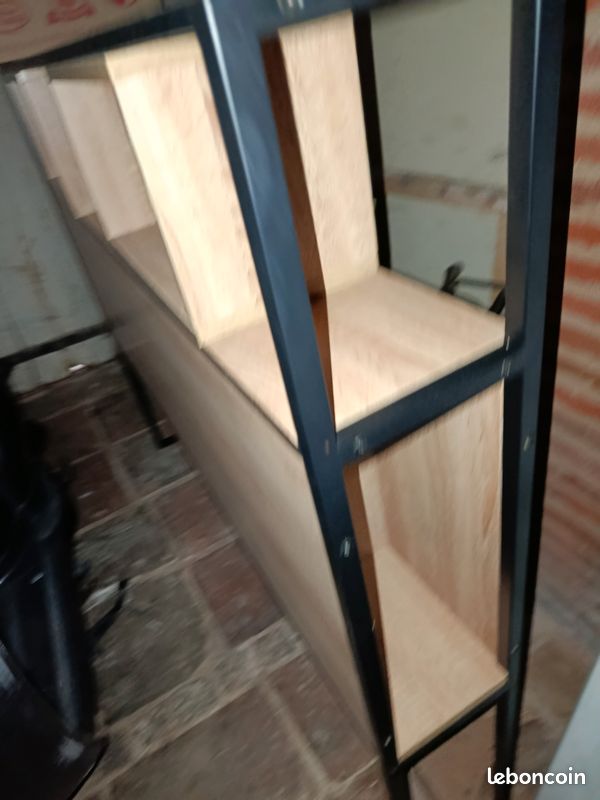 Très belle tête de lit acier bois moderne neuve utilisé une semaine cause déménagement (image 3)