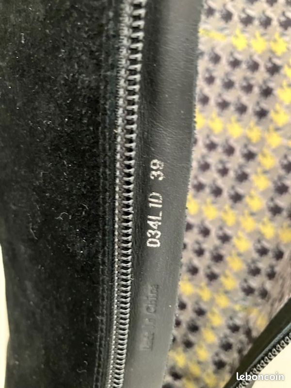 Bottes femme hautes Geox en daim noir à talon (Taille 39) (image 8)