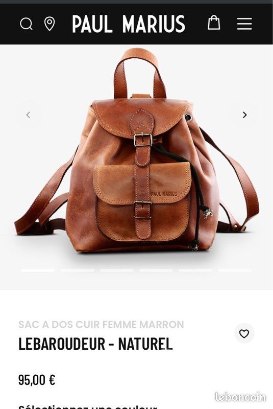 Sac à dos Paul Marius Le baroudeur couleur naturelle Accessoires