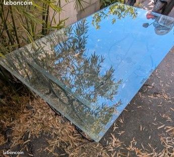 Table rectangulaire verre et fer forgé (image 2)