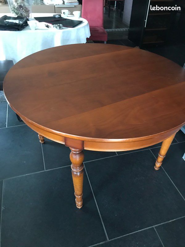 Table en merisier avec rallonge (image 1)