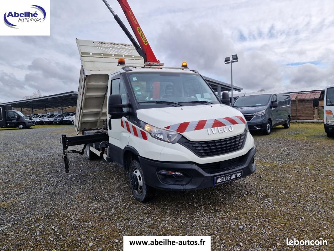 Iveco Daily CHASSIS CABINE 35C14 BENNE +GRUE (image 2)