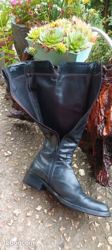 Bottes cavalières cuir Minelli pointure 38 femme Chaussures