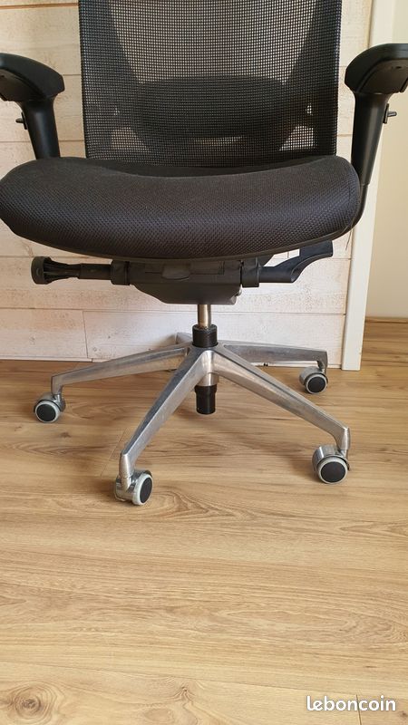 Fauteuil bureau noir reglable (image 2)