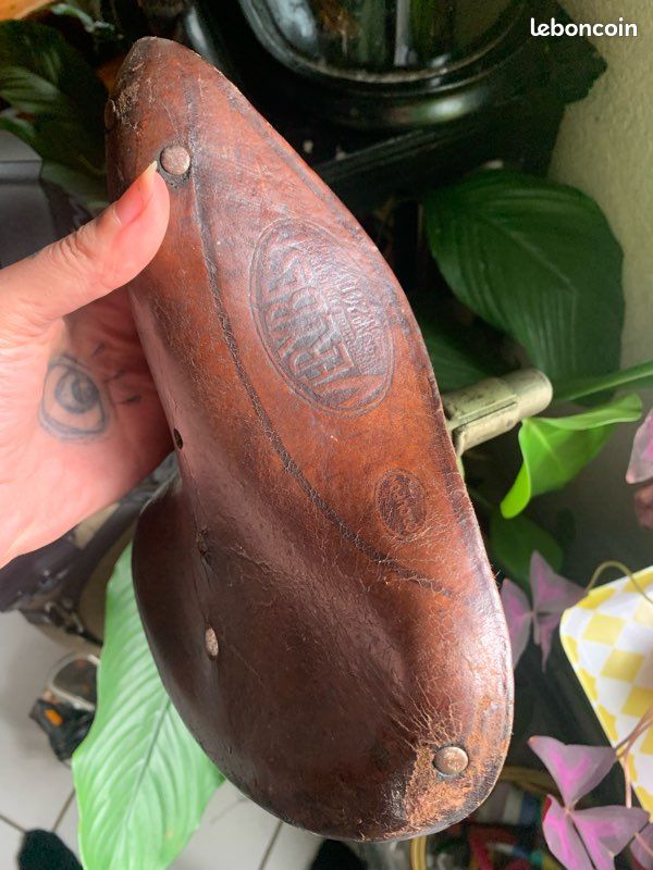 Selle Vélo Vintage Leopolda – Cuir Marron, Pour Vélo De Tourisme, Bon état