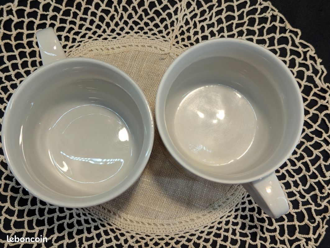 Lot Tasses Déjeuner Céramique Monopoli Vintage/Rétro - Arts de la table