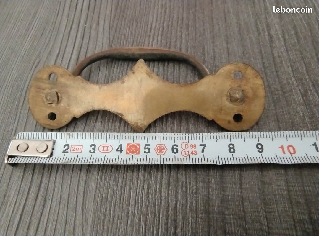 Poignée de meuble ancienne en laiton/bronze – Style Rustique / Classique (image 5)