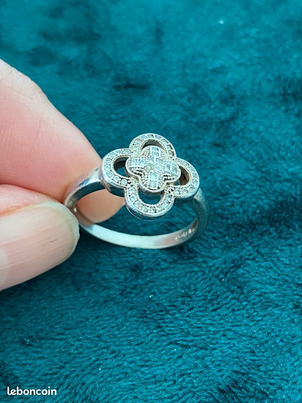 Bague trèfle argent 925 Montres Bijoux