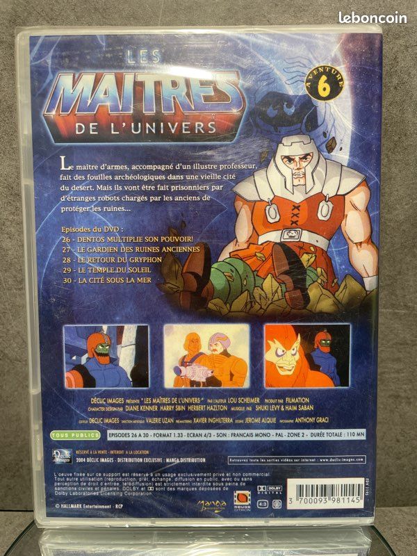 ⭐DVD Les Maîtres de l’Univers Volume 6 – Épisodes 26 à 30 – Dessin animé culte – Neuf sous blister⭐ (image 3)