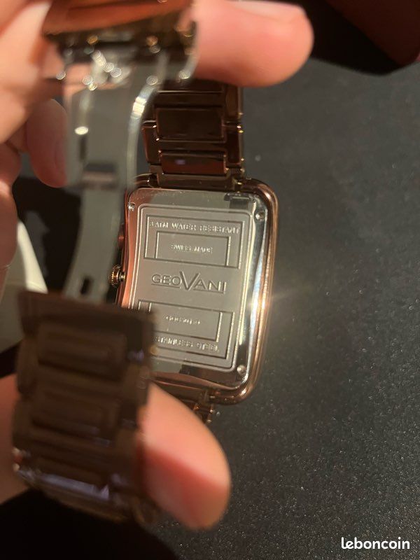 Montre Geovani Incrustée De 186 Diamants (1,06 Carat) - Boîtier Acier 42mm - Garantie 1 An
